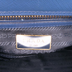 Small Saffiano Lux Galleria Double Zip Satchel
