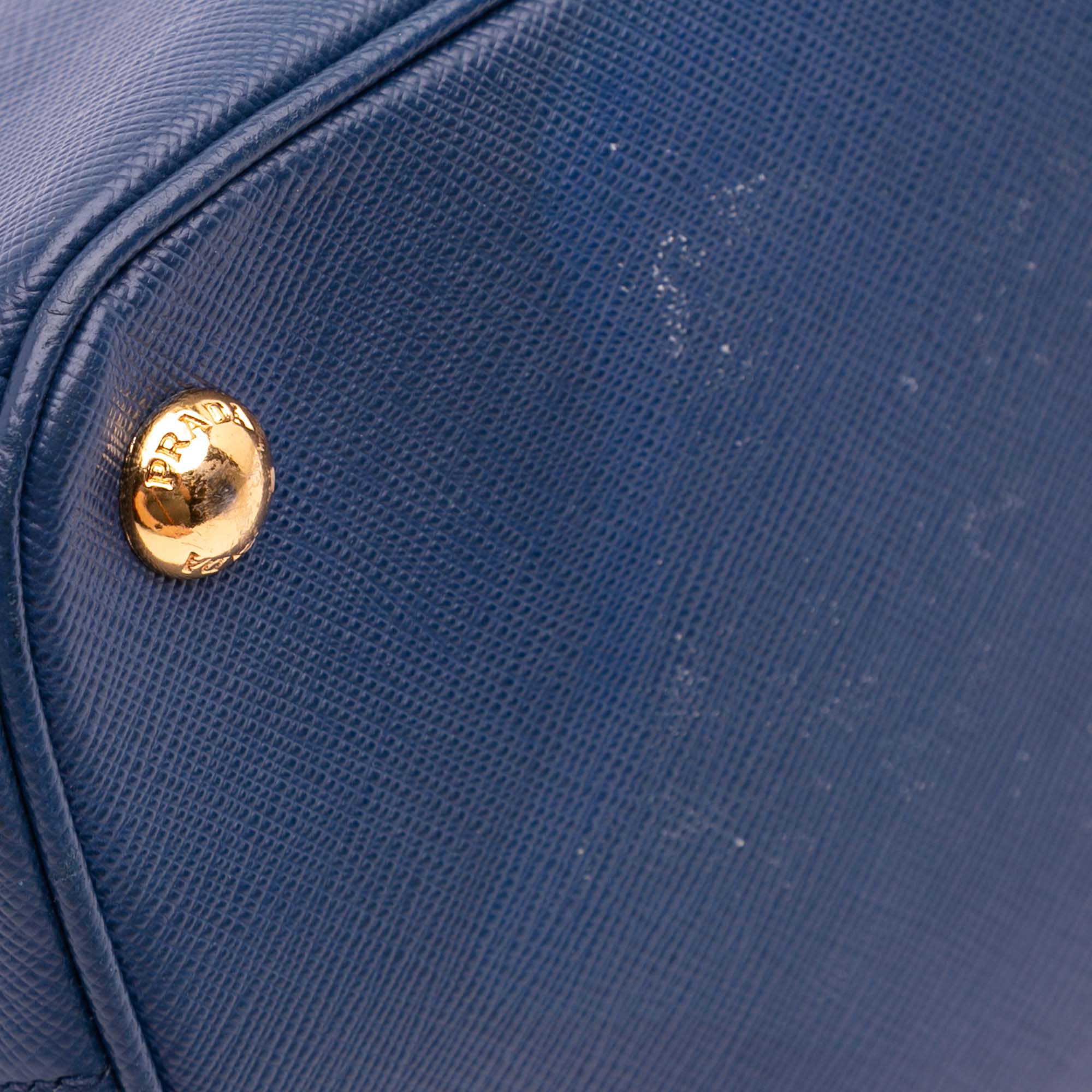 Small Saffiano Lux Galleria Double Zip Satchel