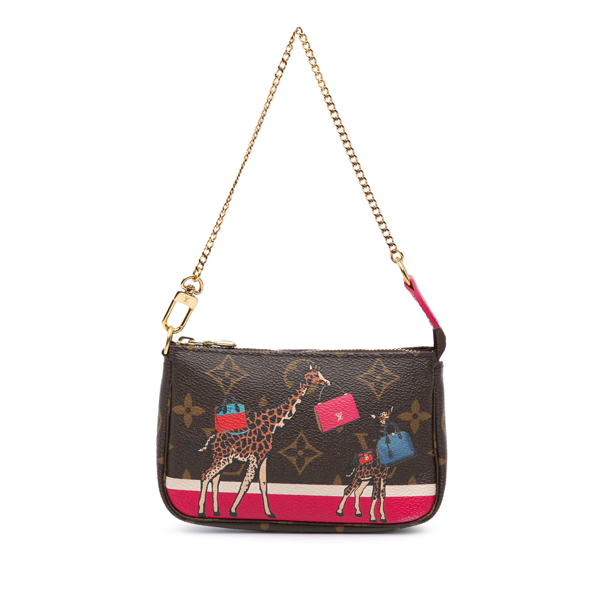 Monogram Giraffe Christmas Mini Pochette Accessoires