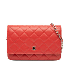 CC Quilted Lambskin Wallet on Chain