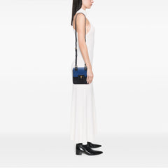 Bicolor Saffiano Cuir Flap Crossbody