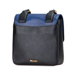 Bicolor Saffiano Cuir Flap Crossbody
