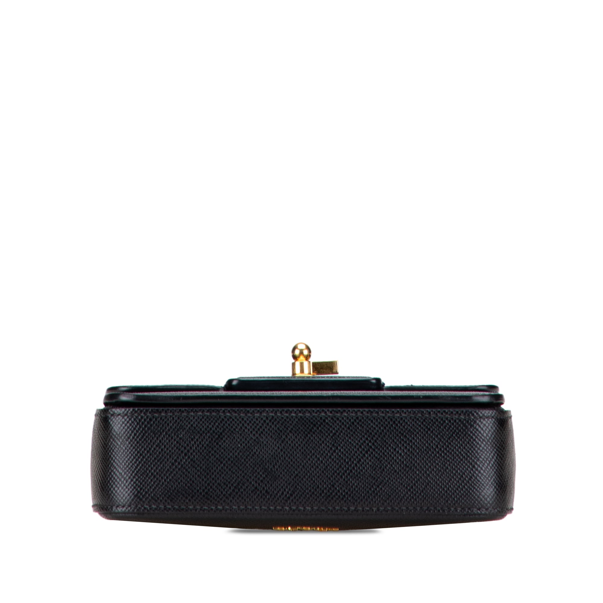 Bicolor Saffiano Cuir Flap Crossbody