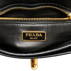 Bicolor Saffiano Cuir Flap Crossbody