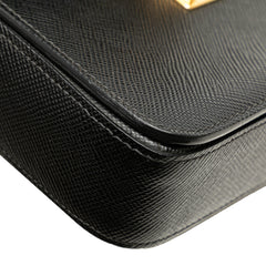 Bicolor Saffiano Cuir Flap Crossbody