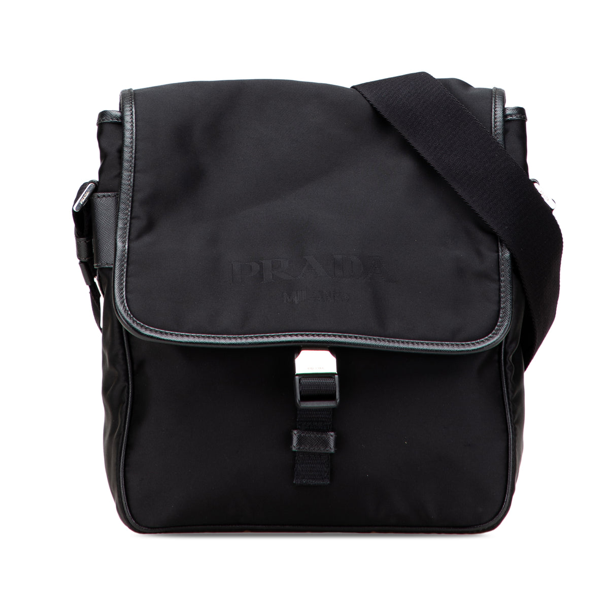 Tessuto Buckle Messenger Bag