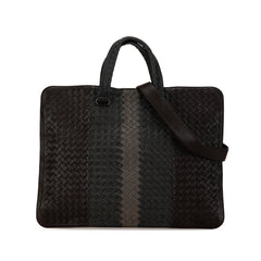 Intrecciato Nappa Club Fume Briefcase