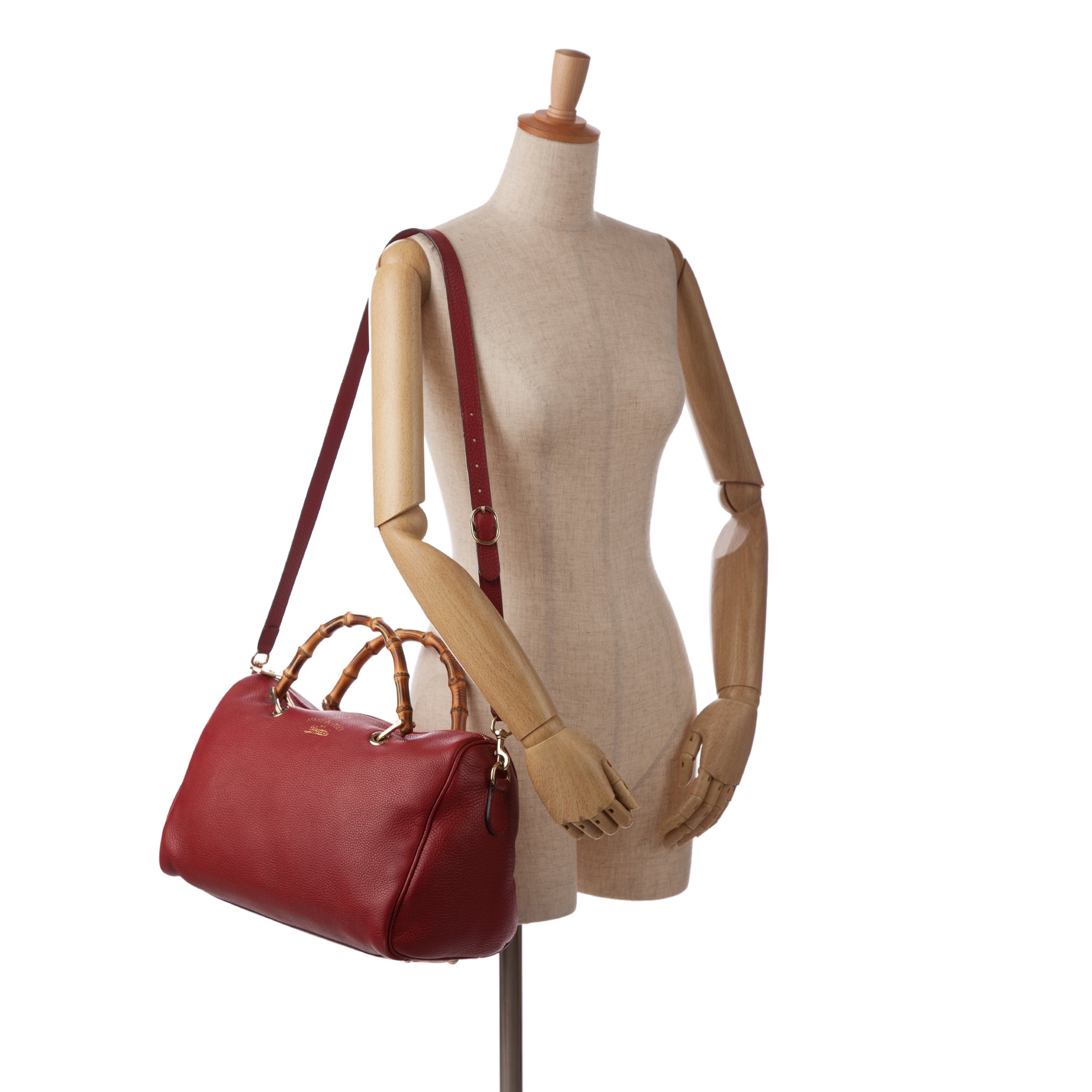 Calfskin Bamboo Shopper Boston