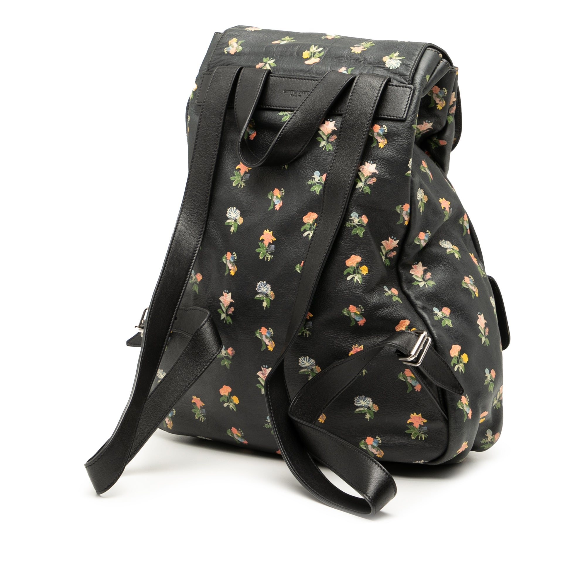 Leather Prairie Floral Printed Festival Backpack