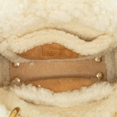 Mini Suede Shearling Cannage Lady Dior