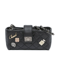 Mini Reissue 2.55 Quilted Calfskin Lucky Charms Clutch on Chain