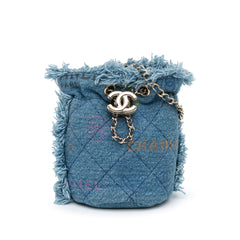 Mini Denim Mood Bucket with Chain