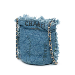 Mini Denim Mood Bucket with Chain