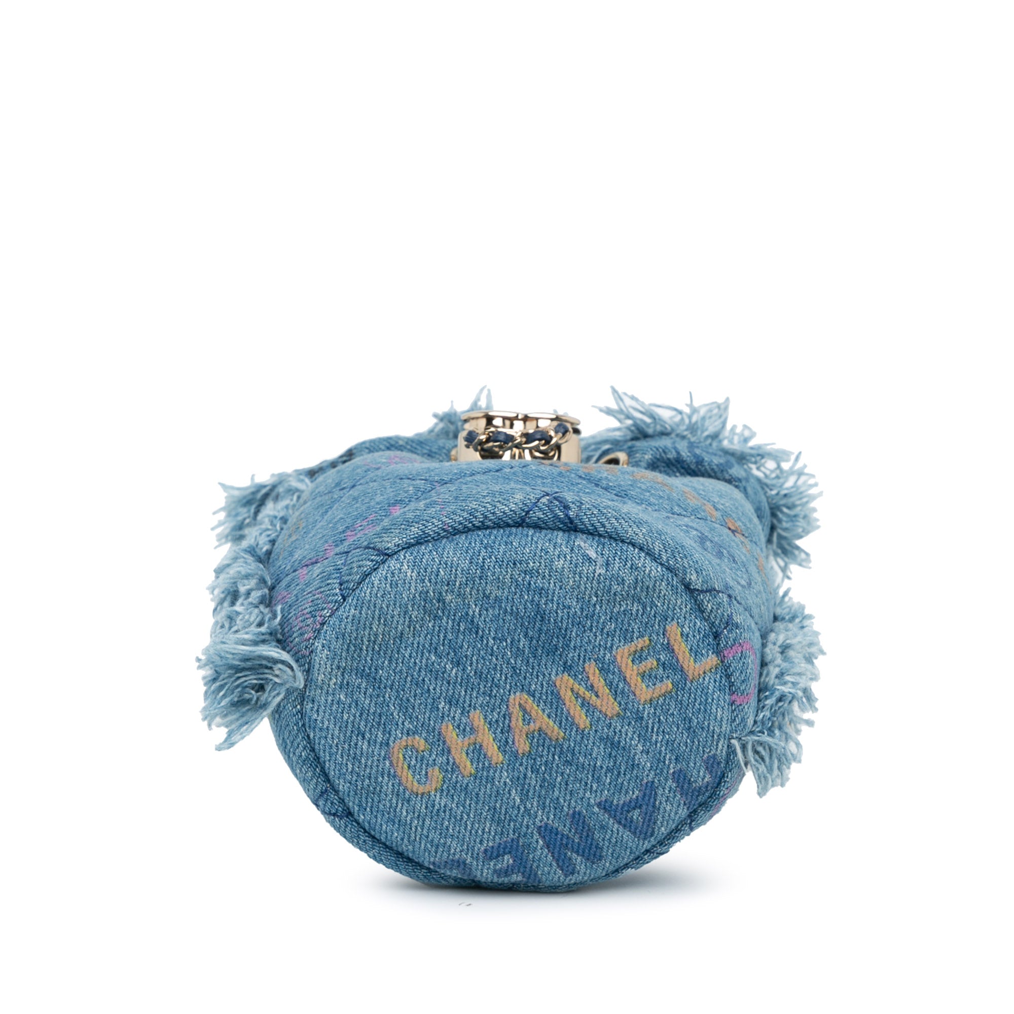 Mini Denim Mood Bucket with Chain