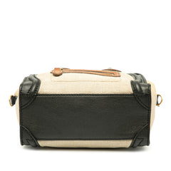 Nano Tricolor Canvas and Leather Luggage Tote