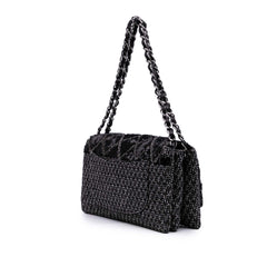 Large Tweed and Sequin Icons 3 Accordion Flap