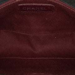 Chocolate Bar Iridescent Calfskin Bubble Flap