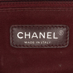 Chocolate Bar Iridescent Calfskin Bubble Flap