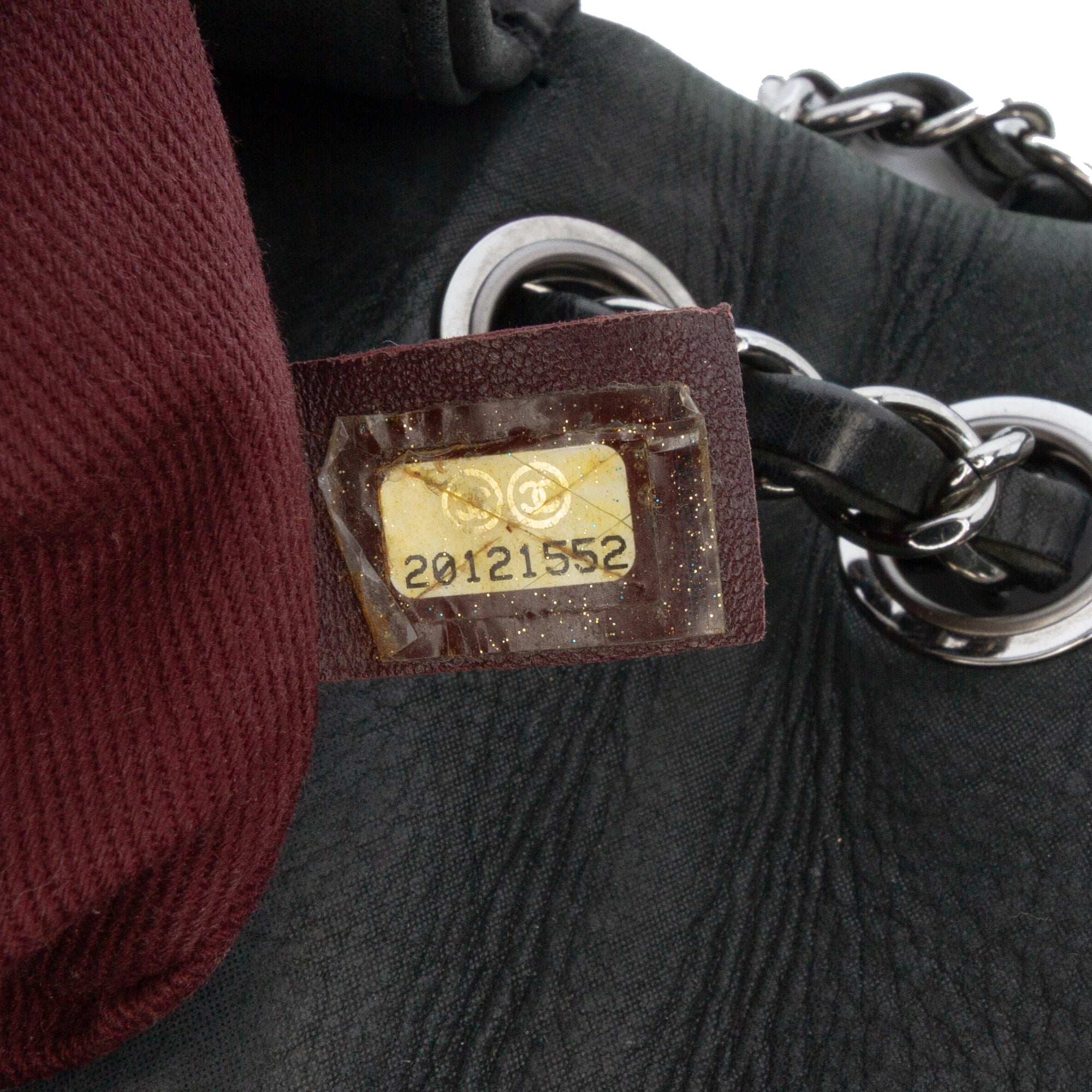 Chocolate Bar Iridescent Calfskin Bubble Flap