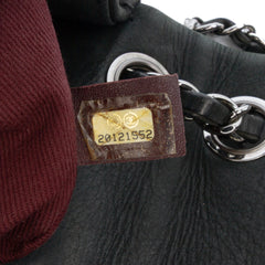 Chocolate Bar Iridescent Calfskin Bubble Flap