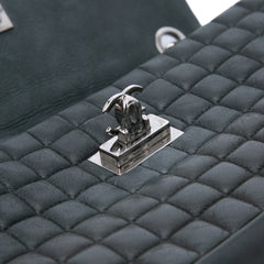Chocolate Bar Iridescent Calfskin Bubble Flap