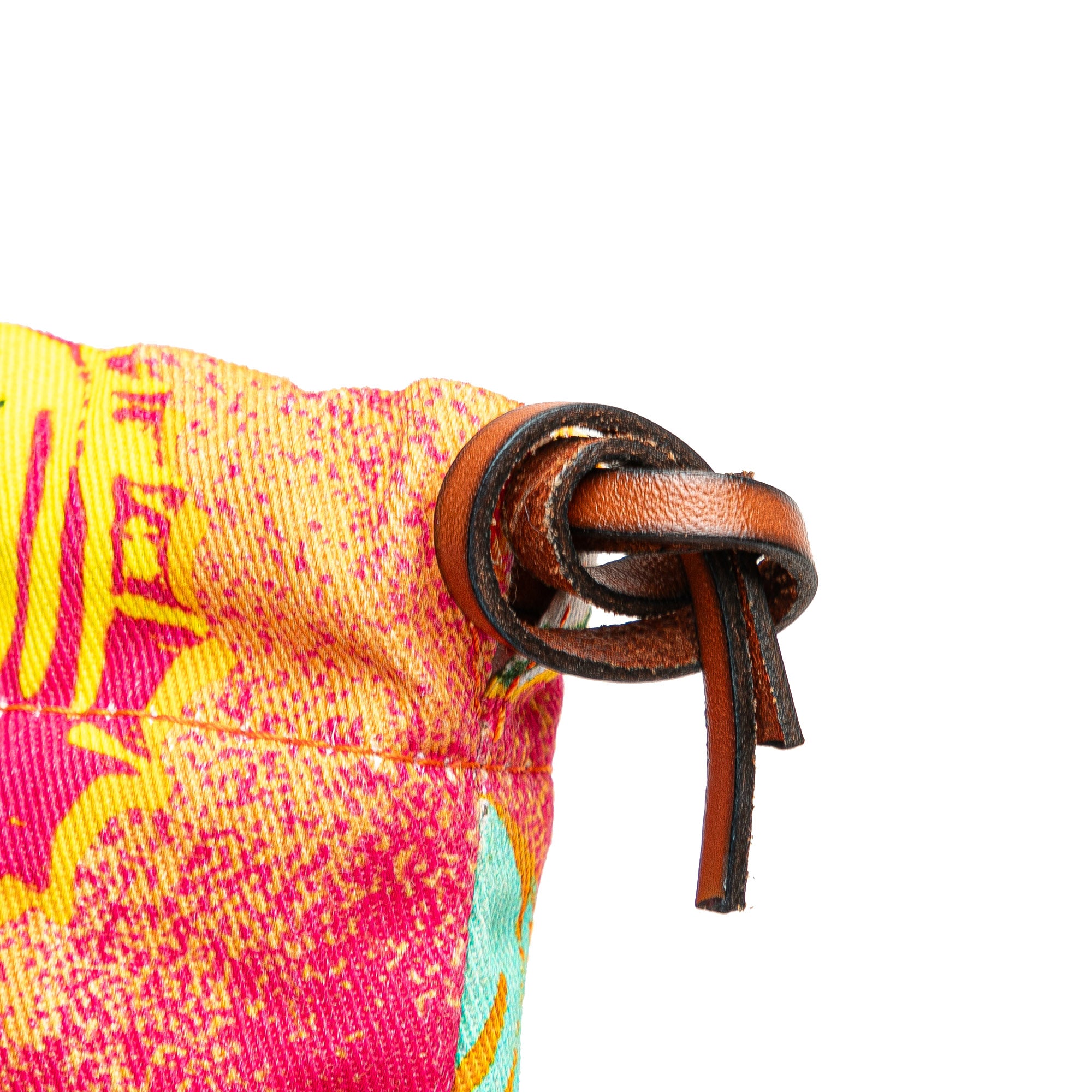 Paulas Ibiza Canvas Bottle Cap Print Drawstring Pouch