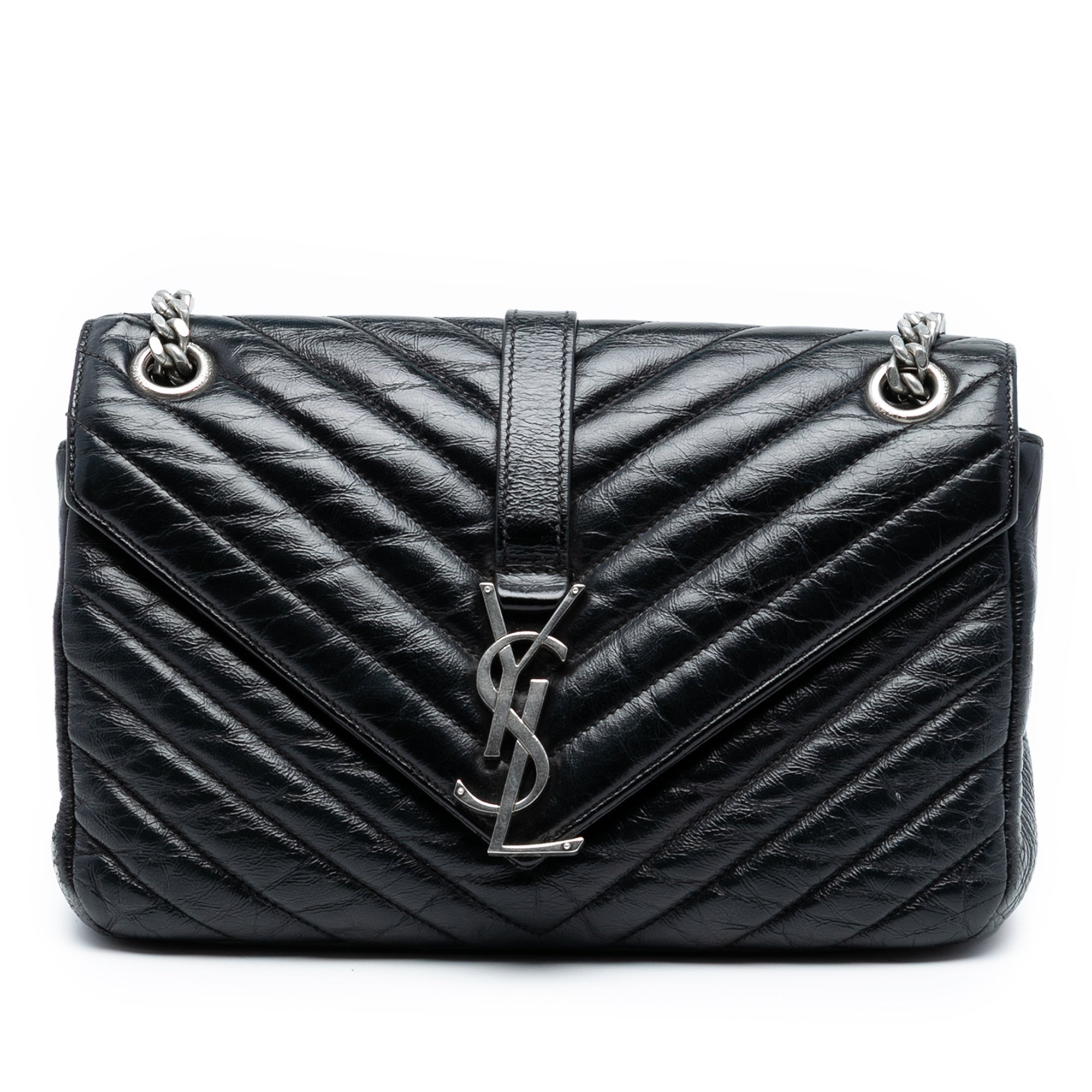 Medium Crinkled Calfskin Punk Chain Bag