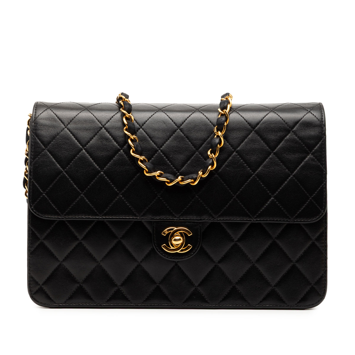 CC Quilted Lambskin Single Flap