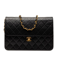 CC Quilted Lambskin Single Flap