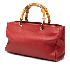 Medium Calfskin Bamboo Shopper Satchel