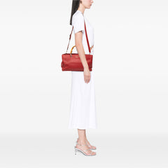 Medium Calfskin Bamboo Shopper Satchel