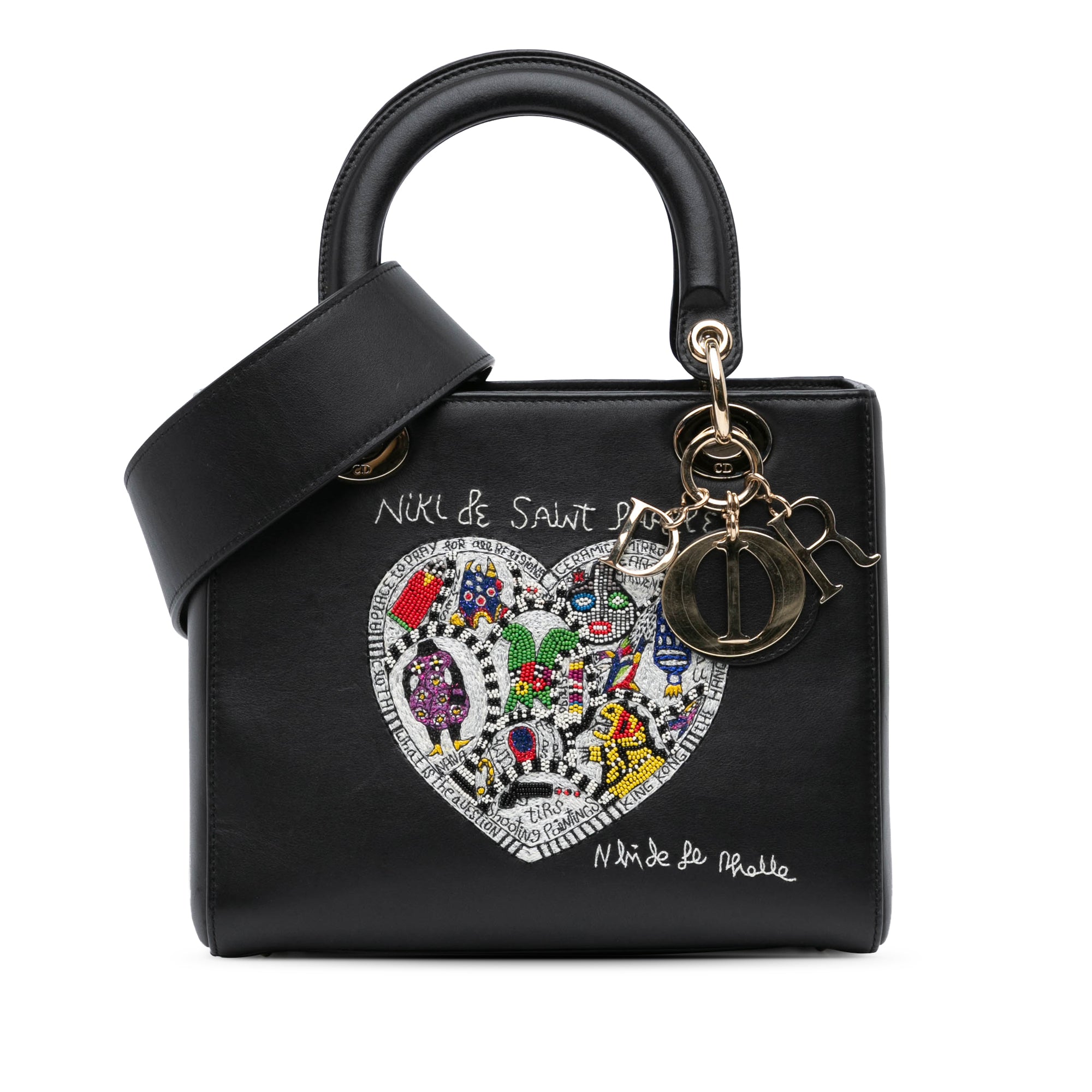 Niki De Saint Phalle Medium Calfskin Heart Supple Lady Dior