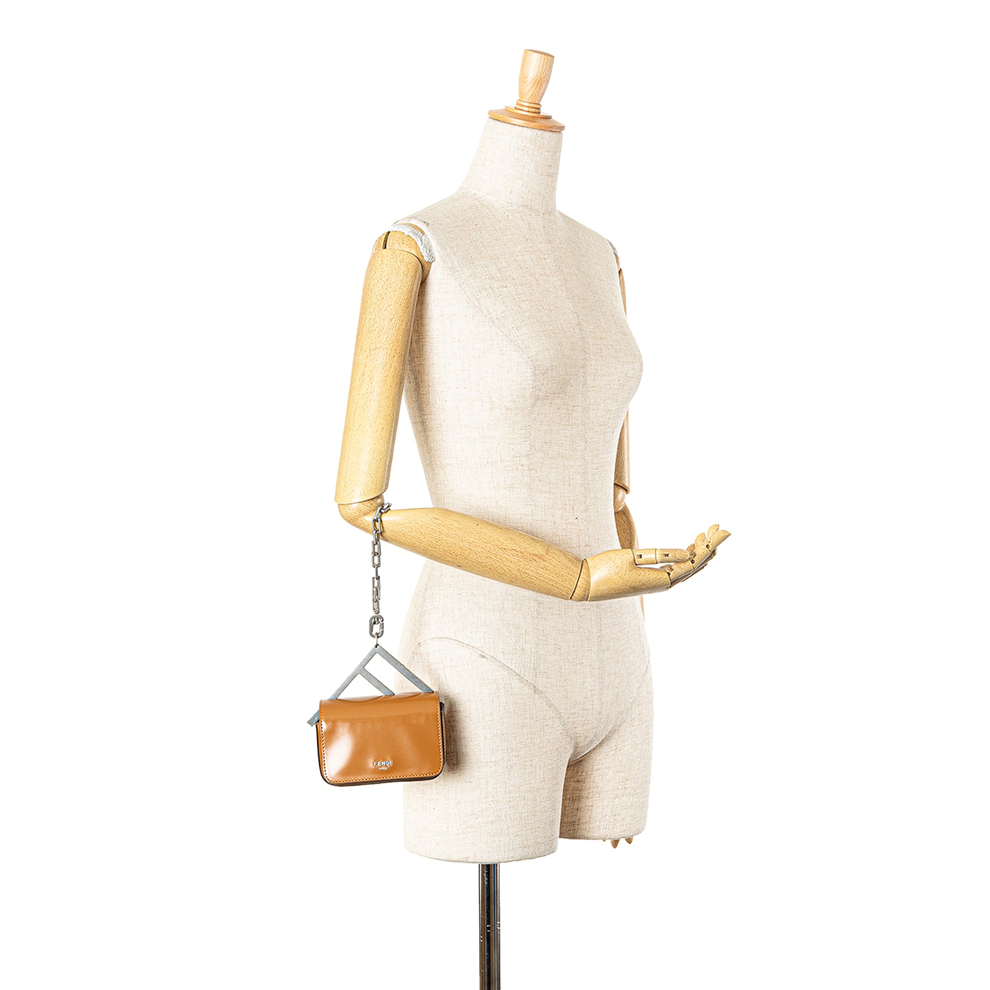 Nano Bag F Glossy Calfskin Handbag