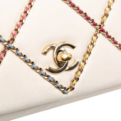 Small Lambskin Entwined Chain Flap