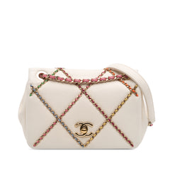 Small Lambskin Entwined Chain Flap