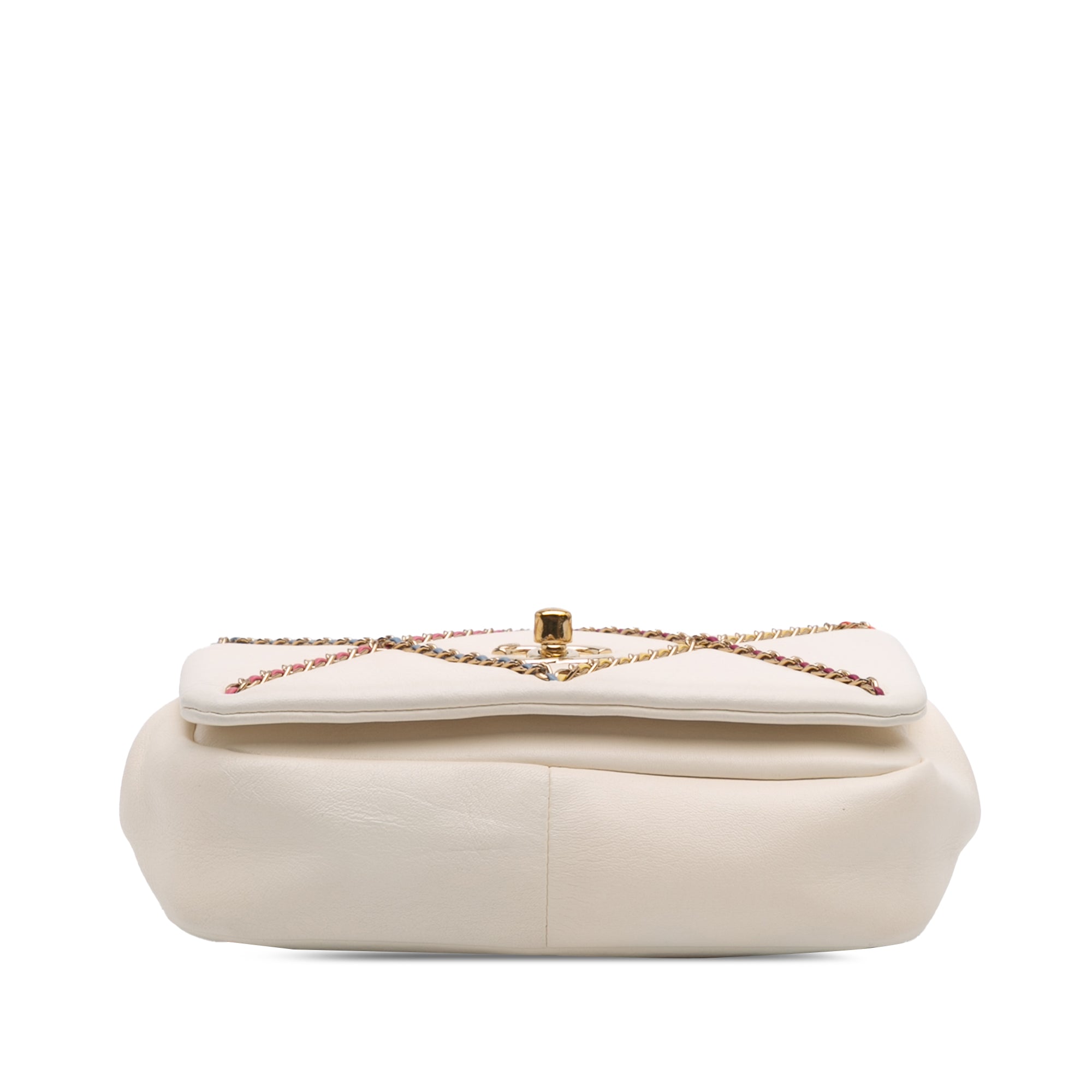 Small Lambskin Entwined Chain Flap