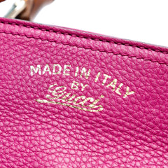 Small Calfskin Bamboo Shopper Satchel