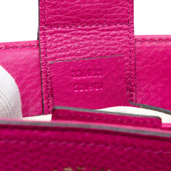 Small Calfskin Bamboo Shopper Satchel