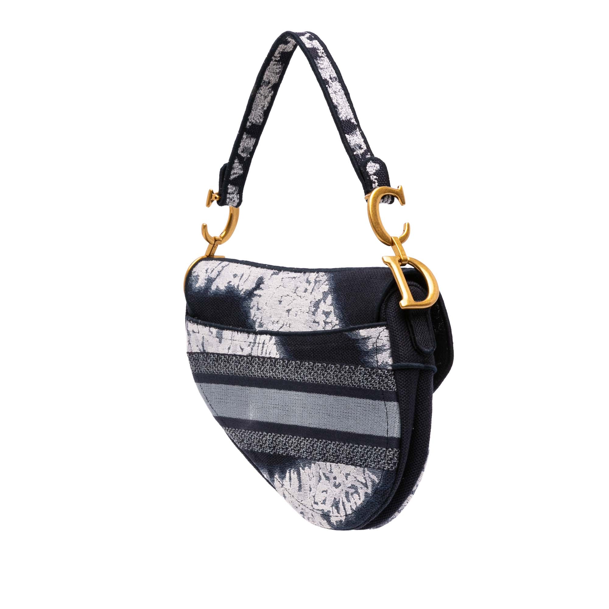 Canvas Embroidered Tie Dye Saddle Bag