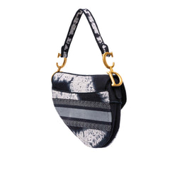 Canvas Embroidered Tie Dye Saddle Bag