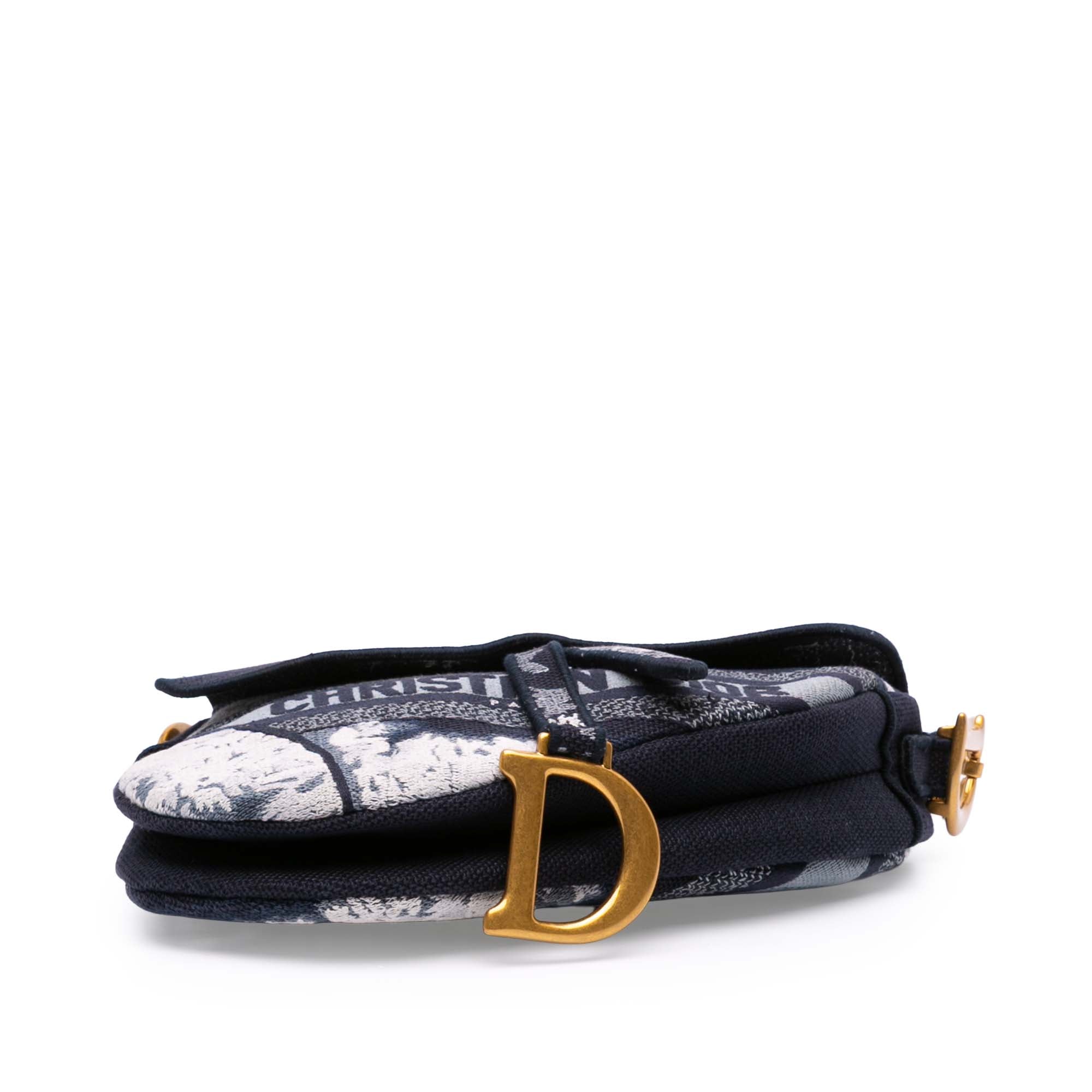 Canvas Embroidered Tie Dye Saddle Bag