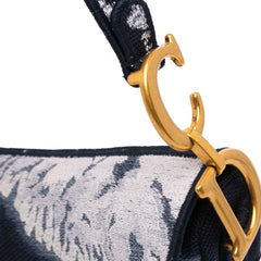 Canvas Embroidered Tie Dye Saddle Bag