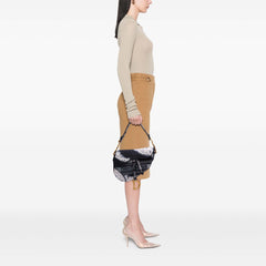Canvas Embroidered Tie Dye Saddle Bag