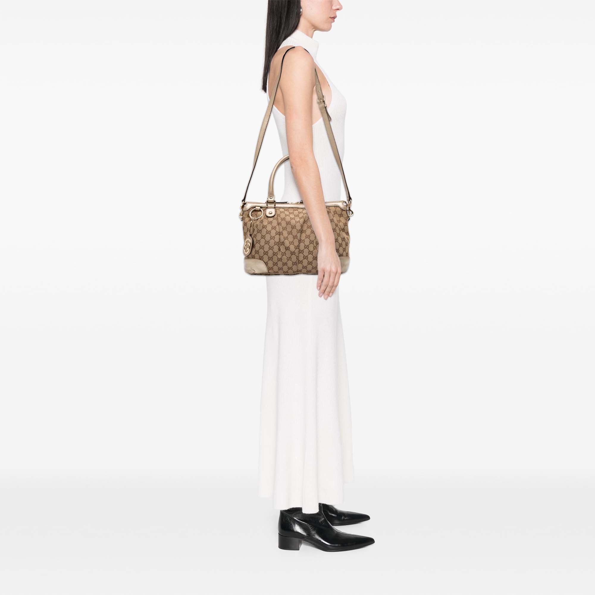 GG Canvas Sukey Satchel