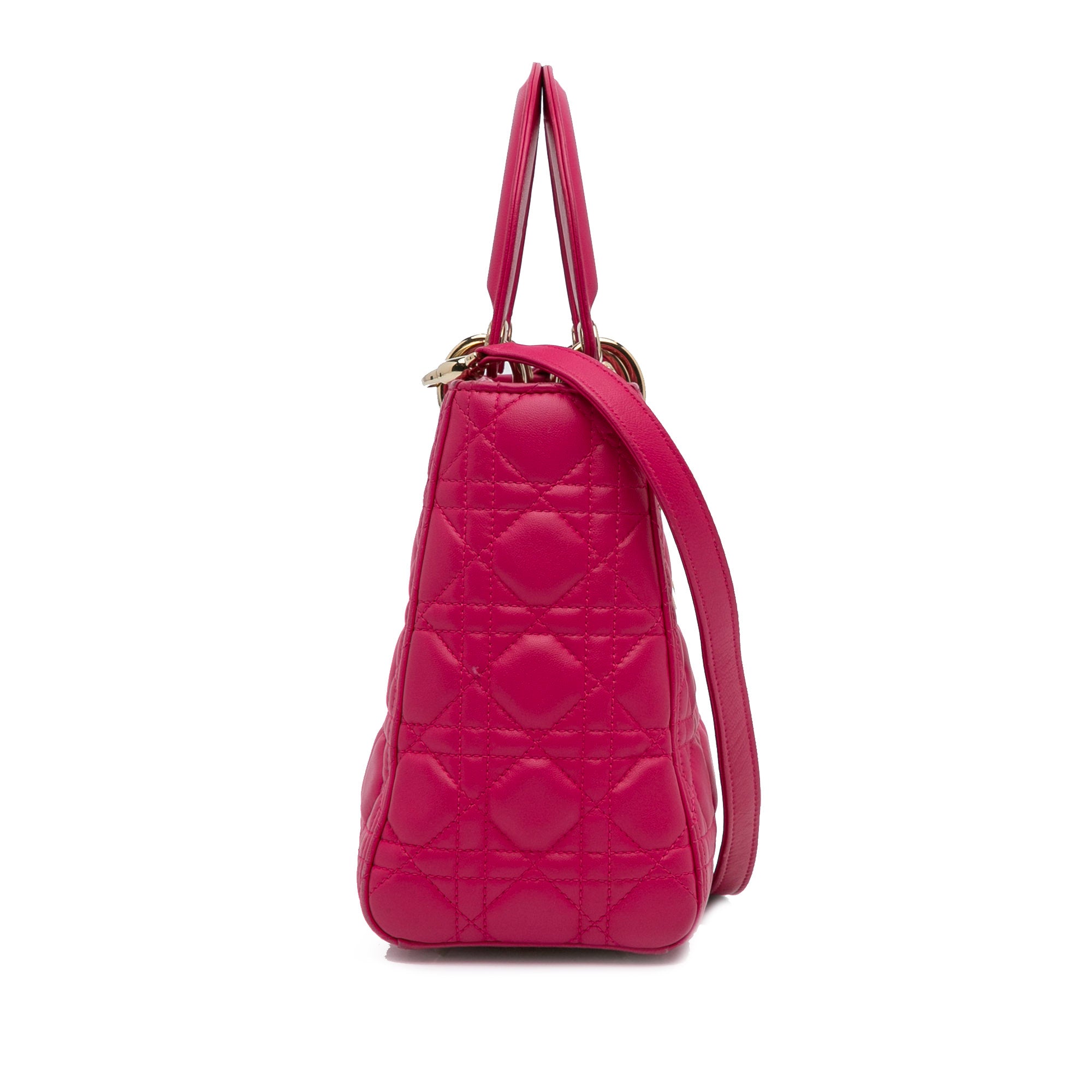 Medium Lambskin Cannage Lady Dior_2