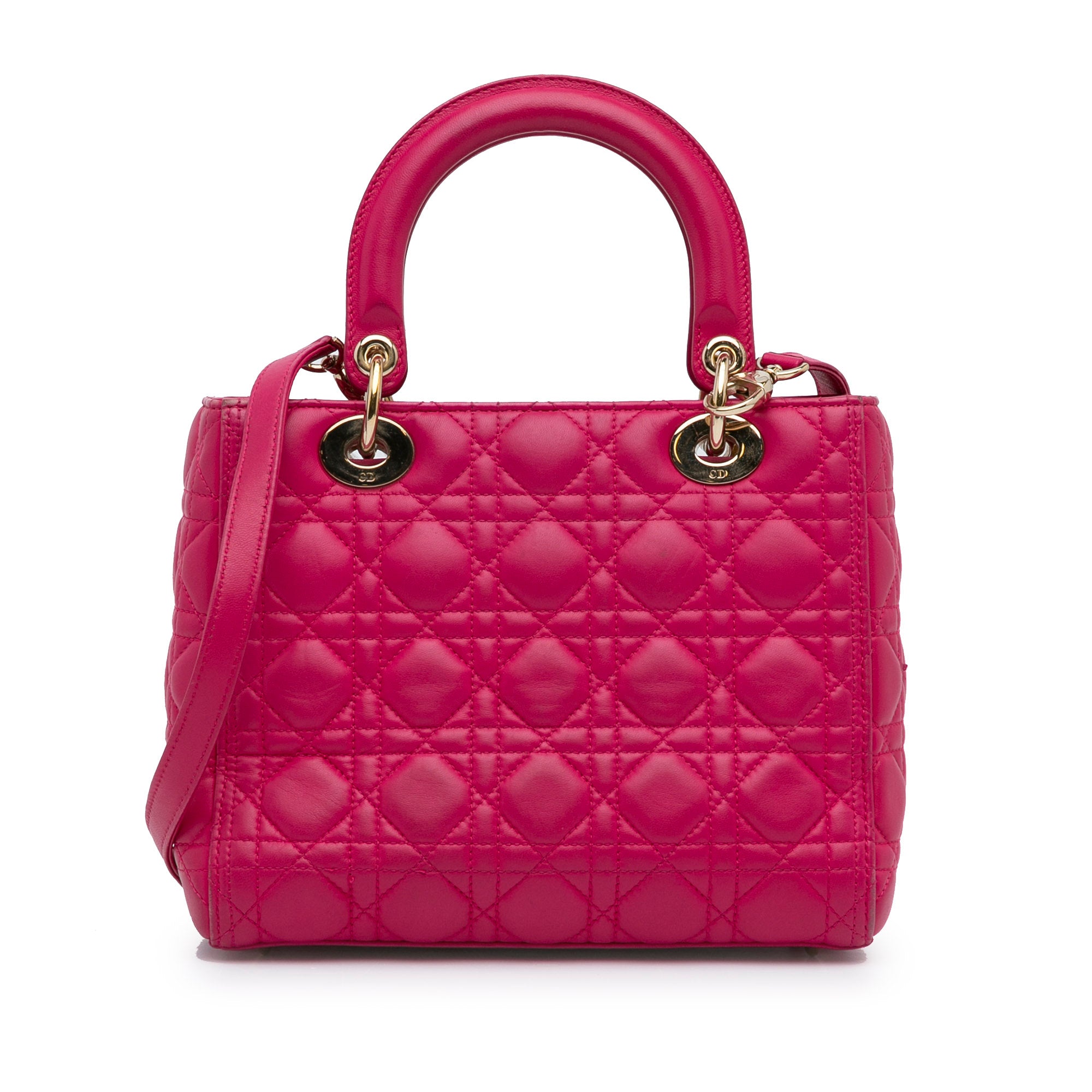 Medium Lambskin Cannage Lady Dior_3