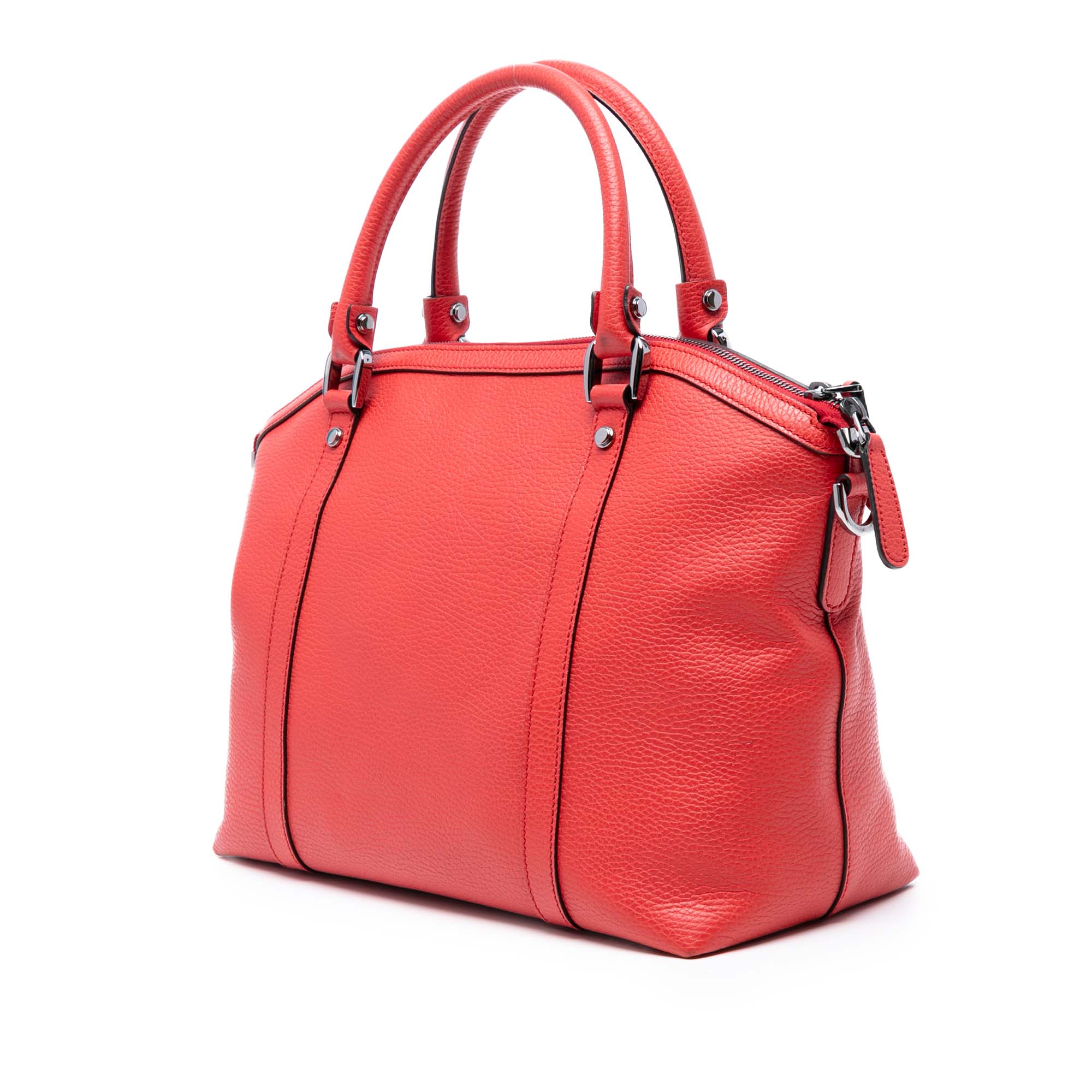 Leather GG Charm Dome Satchel