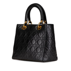 Medium Lambskin Cannage Lady Dior