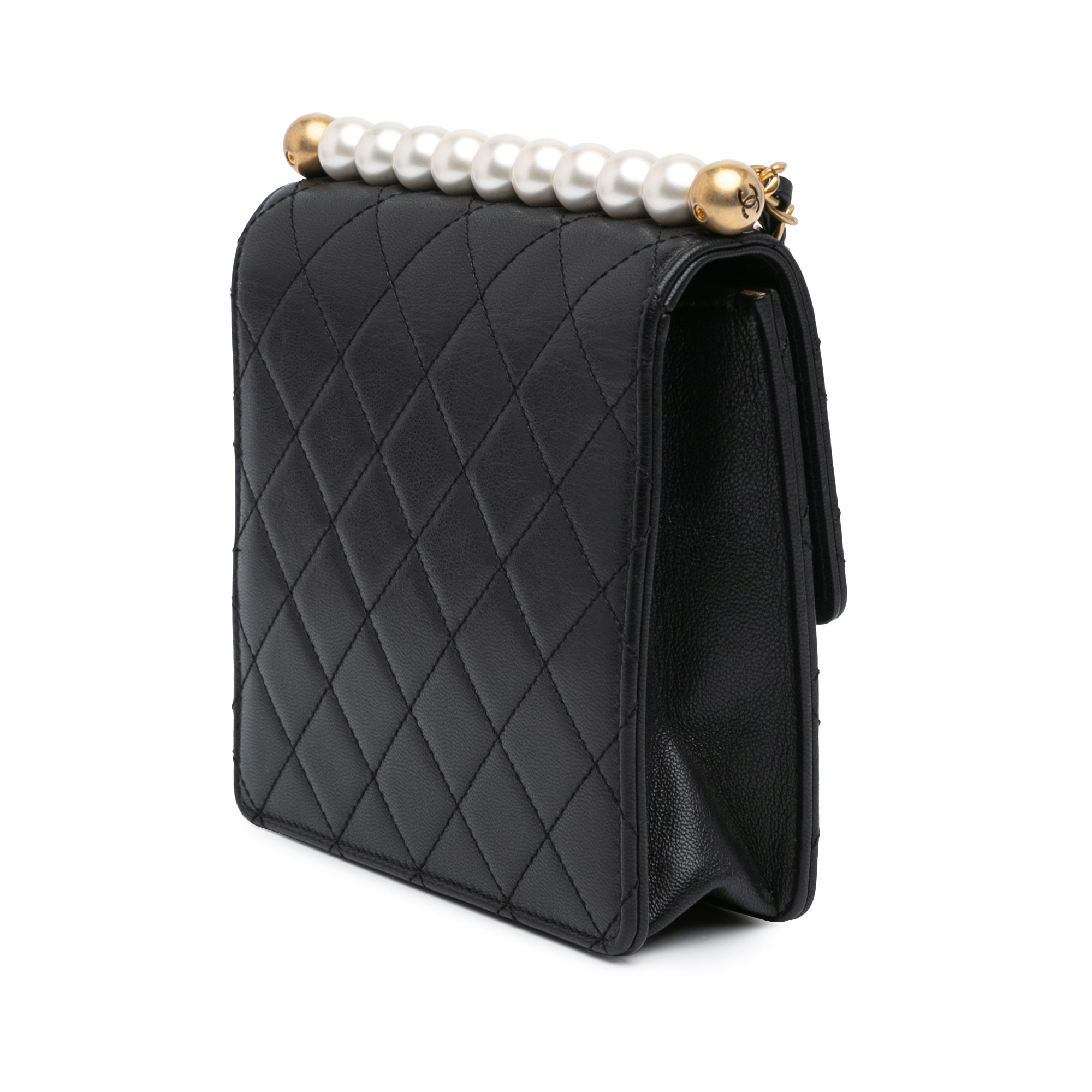 Small Lambskin Chic Pearls Flap
