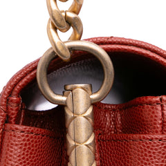 Mini CC Quilted Caviar Single Flap Messenger